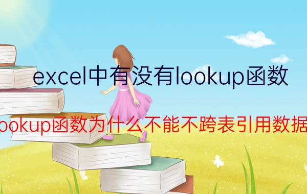 excel中有没有lookup函数 lookup函数为什么不能不跨表引用数据？